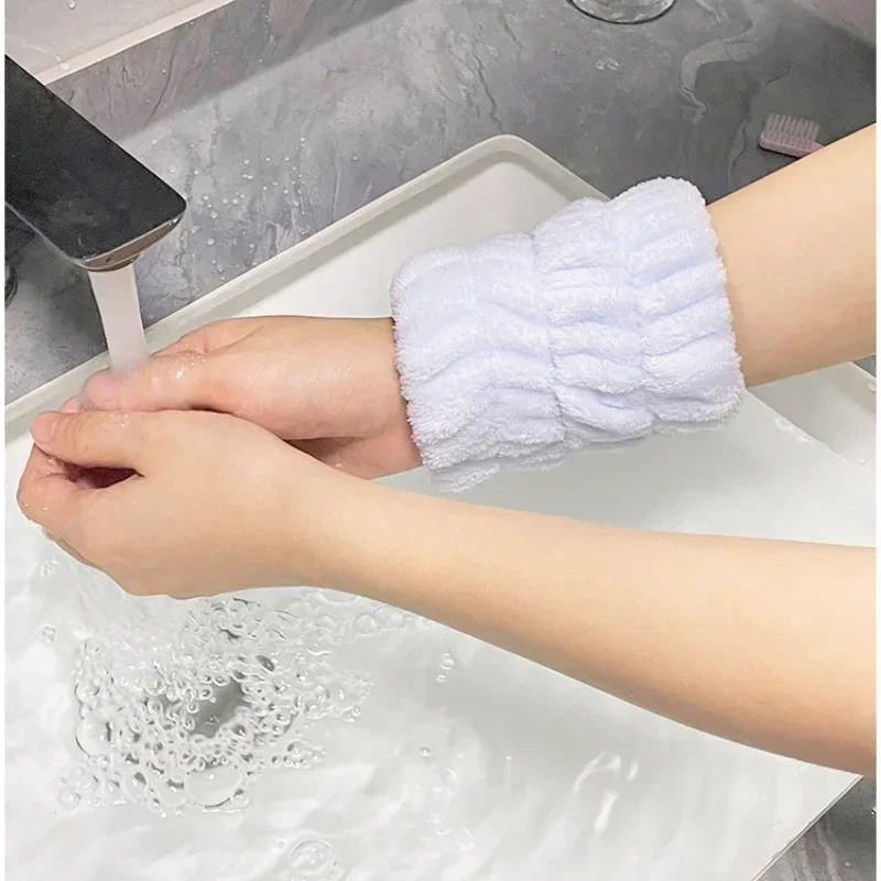 2pcs Wrist Washing Belt soft Microfiber Towel Wristbands For Washing FaceWater Absorption Prevent Wetness Wrist Washband
