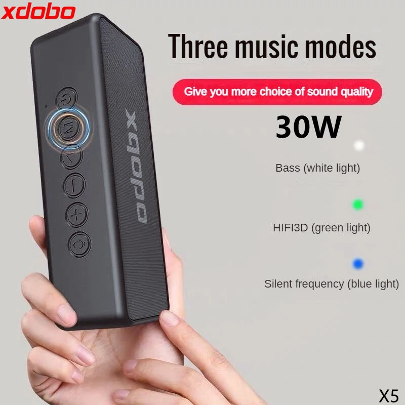 

XDOBO X5 True Wireless Stereo Bluetooth Speaker TWS 30W Portable Wireless Column Subwoofer IPX6 Waterproof Super Bass Boom Box