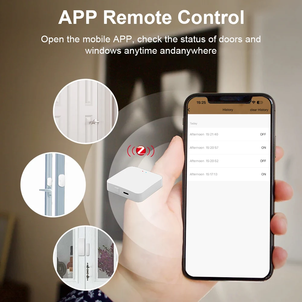 Ewelink Zigbee Door Sensor Wireless Magnetic Window Open Closed Alarm Detector W