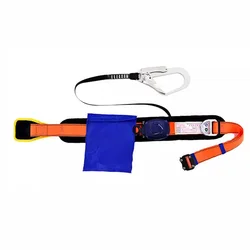 High-Altitude Work Seat Belt Outdoor Single Waist Speed Insert Safety Harness Anti-fall Retractable Electrician Safety Rope Set