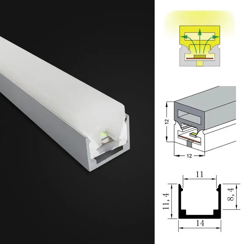 Description Picture 6 of itemNeon Rope Tube Aluminum Profile Fixed Clip Silicone Diffuser Channel LED WaterproofIP67 Linear Strip Bar Light Holder Accessorie