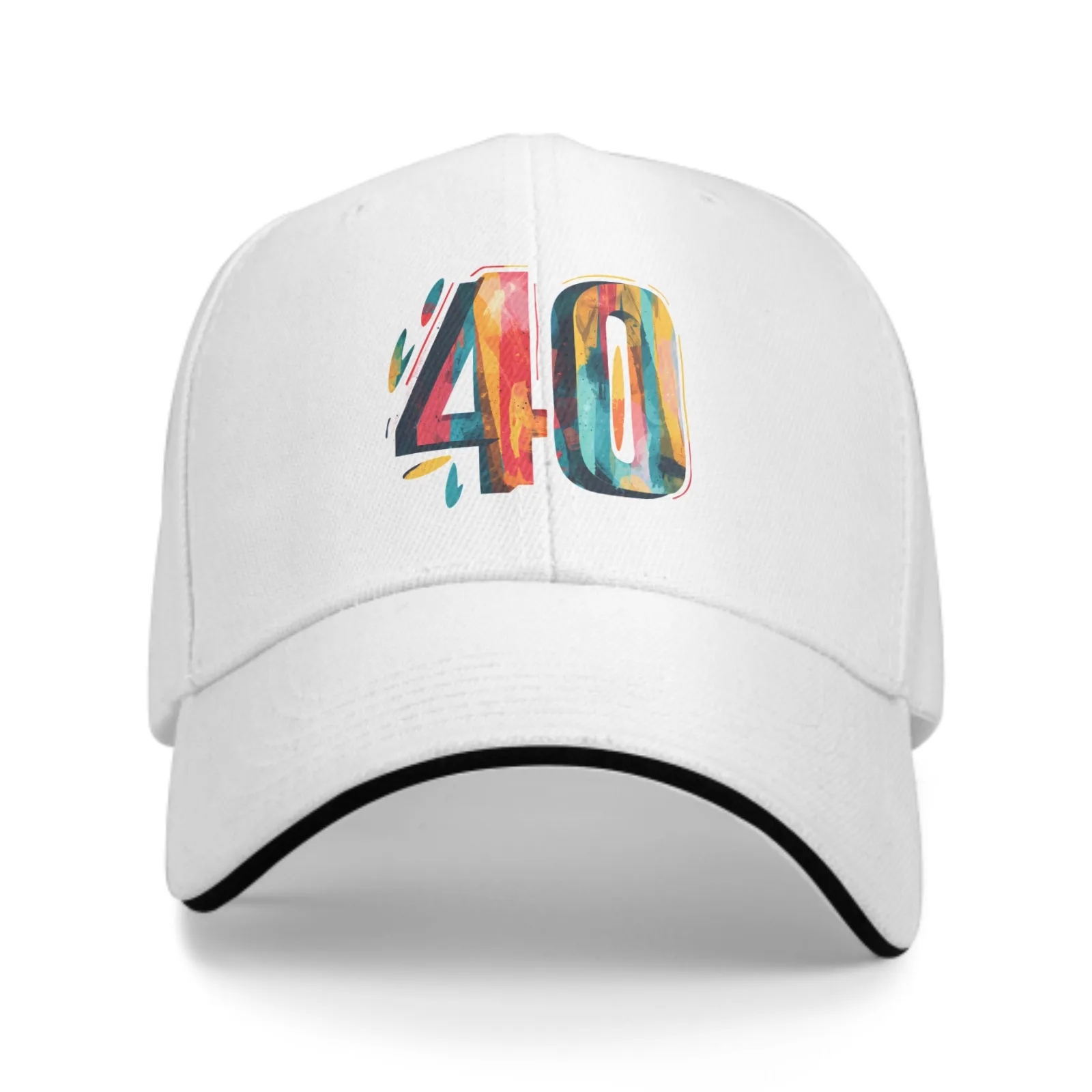 

Colored Number 40 Duck Tongue Cap Spring Summer Men's Women's Adjustable Caps Outdoor Travel Baseball Hat