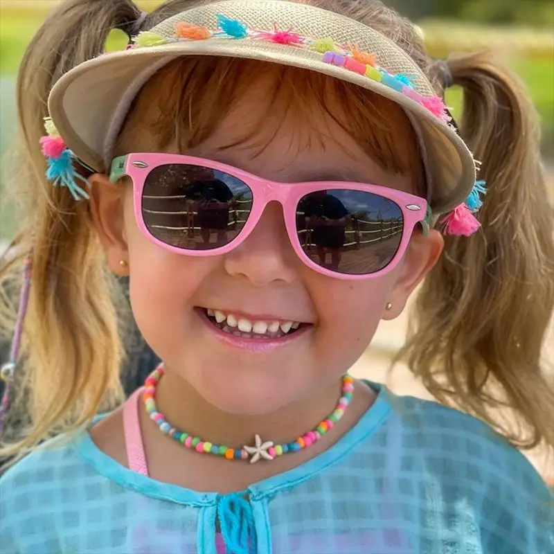 Lunettes de soleil polarisées enfants pour pêche - Design coloré en silicone UV400