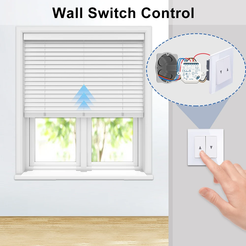 Tuya Smart Life WiFi Módulo de interruptor de cortina Persianas enrollables  conectadas Control de persianas Motor Google Home Alexa Electric Drive  Ventana LoraTap Automatización automatizada motorizada