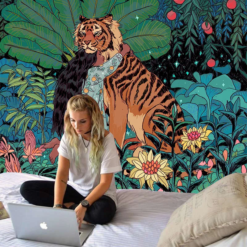 3D Knit Tiger Animal Pattern Linen Blanket Bed Cover for sofa Soft Adult Warm Throw Blanket Travel Throw Blanket and