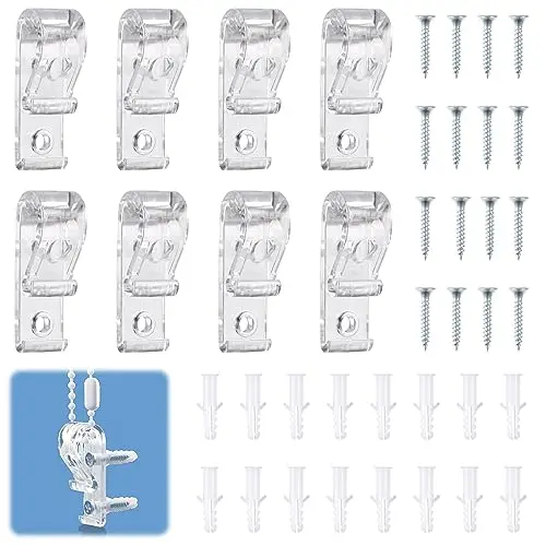 Child Safe Blind Clips With Screws Device Blinds Roller Safety Chain Cord Curtain Chain Hook Vertical Clip 8pcs/set