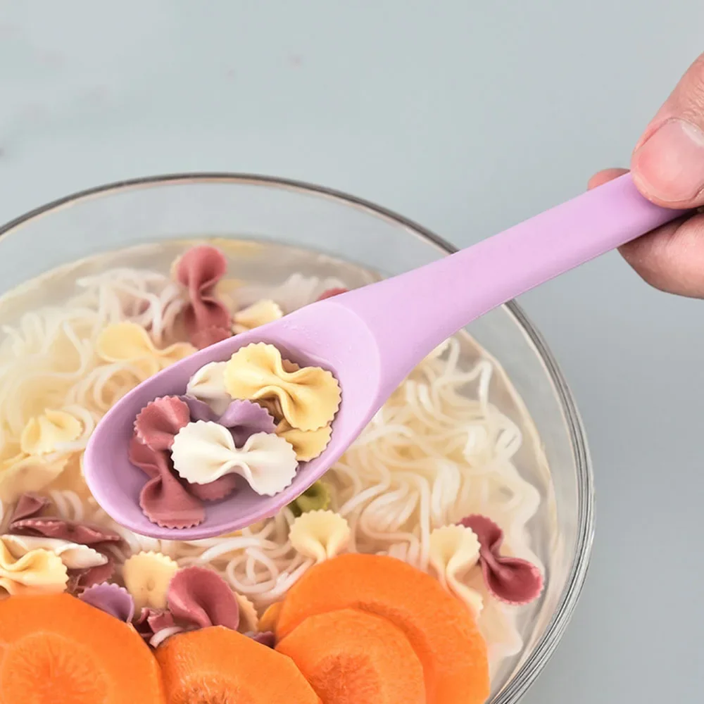 4Pcs Silicone Spoon Kitchen Cooking Integrated Spoon for Food Stirring Restaurants Hotels Cutlery Tableware Kitchen Accessory