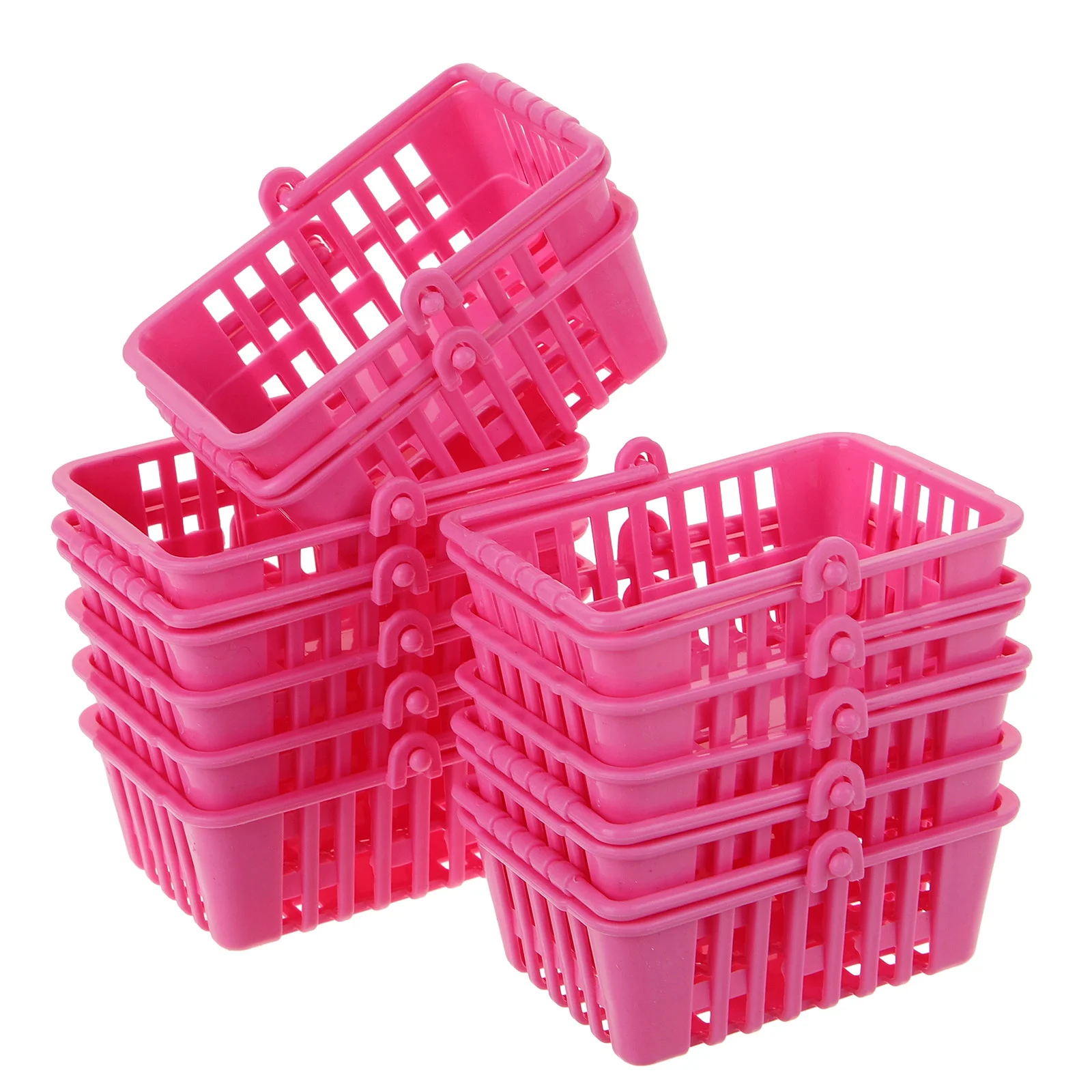 12 Pcs House Shopping Basket Tiny Mini Baskets with Handles Picnic Grocery Toy Children Room Miniature 5
