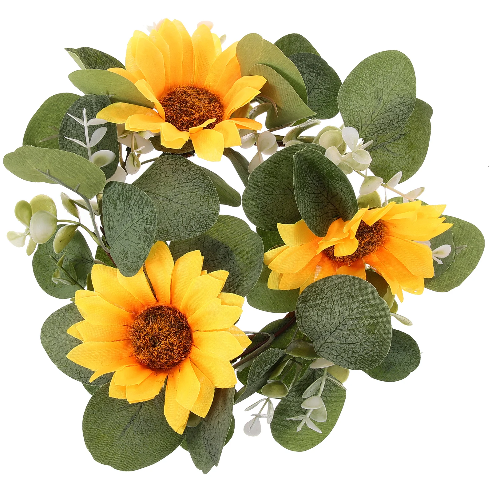 

Wreath Small Fall Garlands for Decor Leaf Decoration Sunflower Decorative Eucalyptus Leaves Front Door Wreaths