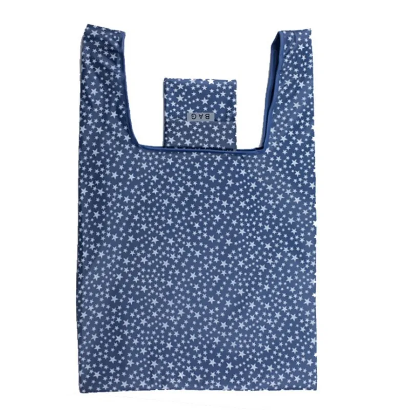 Fashion Printing Foldable Green Shopping Bag Tote Folding Pouch Handbags Convenient Large-capacity Storage Bags shopping bag,tote bags,storage bags