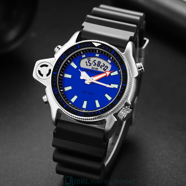 New Sports Watch For Men Outdoor Military 50M Waterproof Back Light Shock Clock Fashion Male Quartz Wristwatch Relogio Masculino 