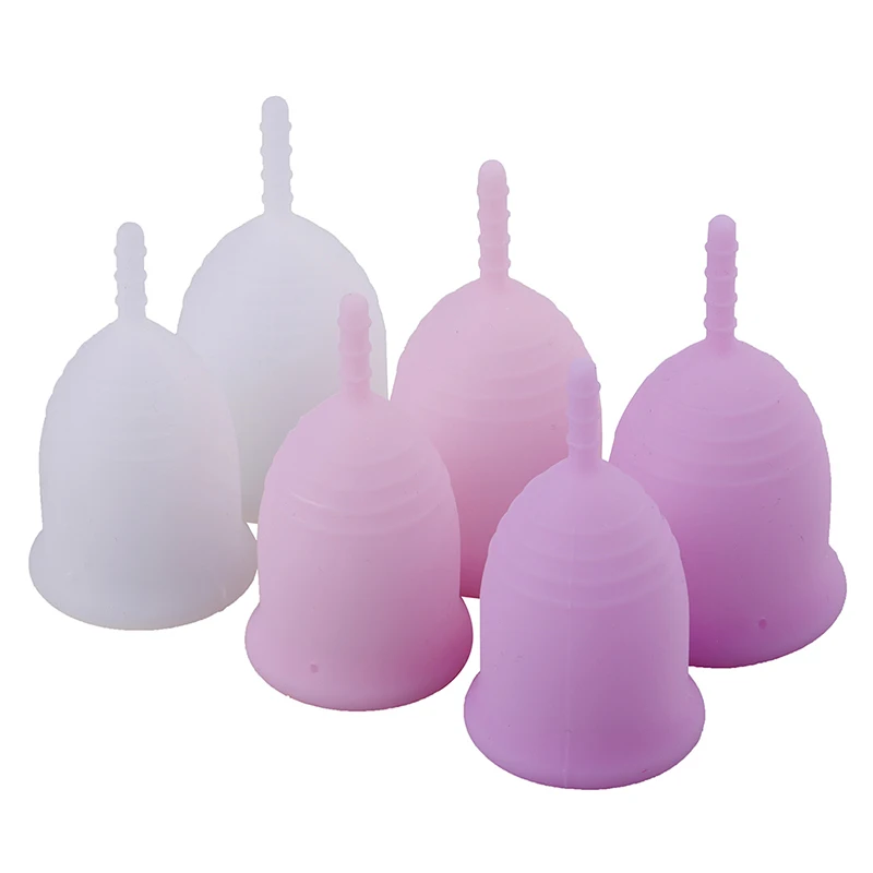 S L Reusable Silicone Menstrual Cup Ladies Women Period Soft Medical Cups