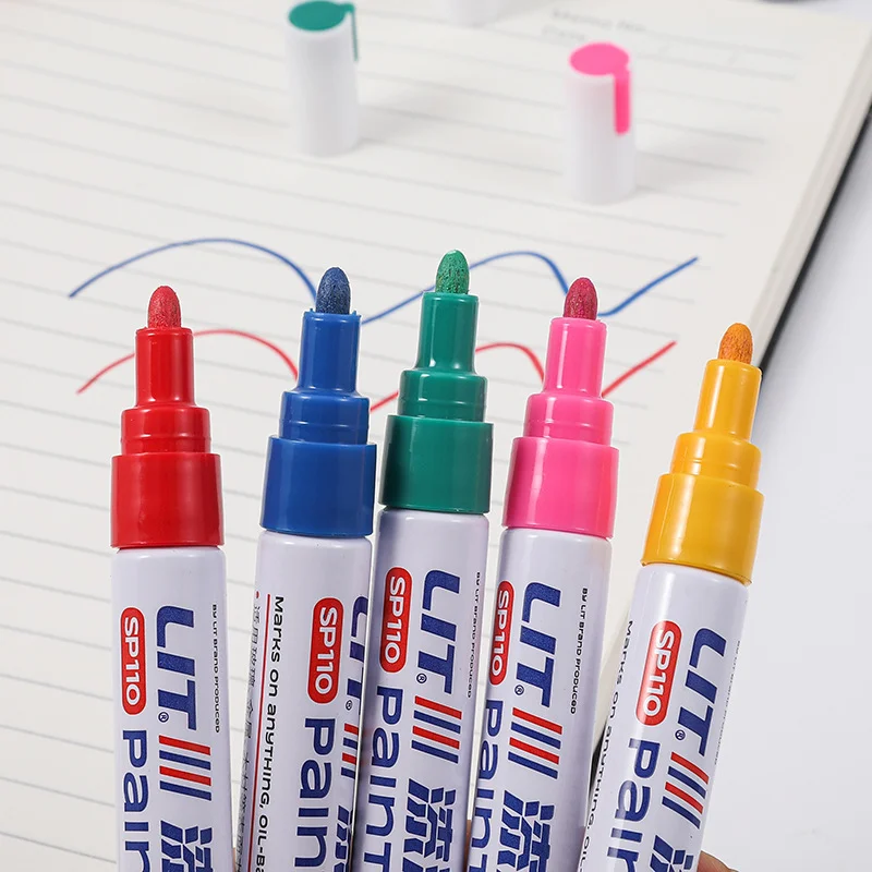 

Colorful Paint Marker Pen Waterproof White Markers Wheel Tire Oily Painting Mark Pen Auto Rubber Tyre Tread CD Metal Permanent