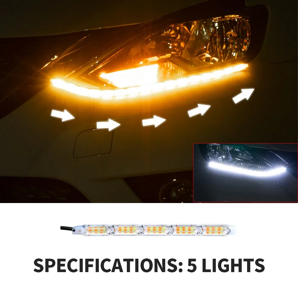 ตัวเลือกสินค้า ไฟหน้า LED ยืดหยุ่นกันน้ำ สีเหลือง สำหรับรถยนต์