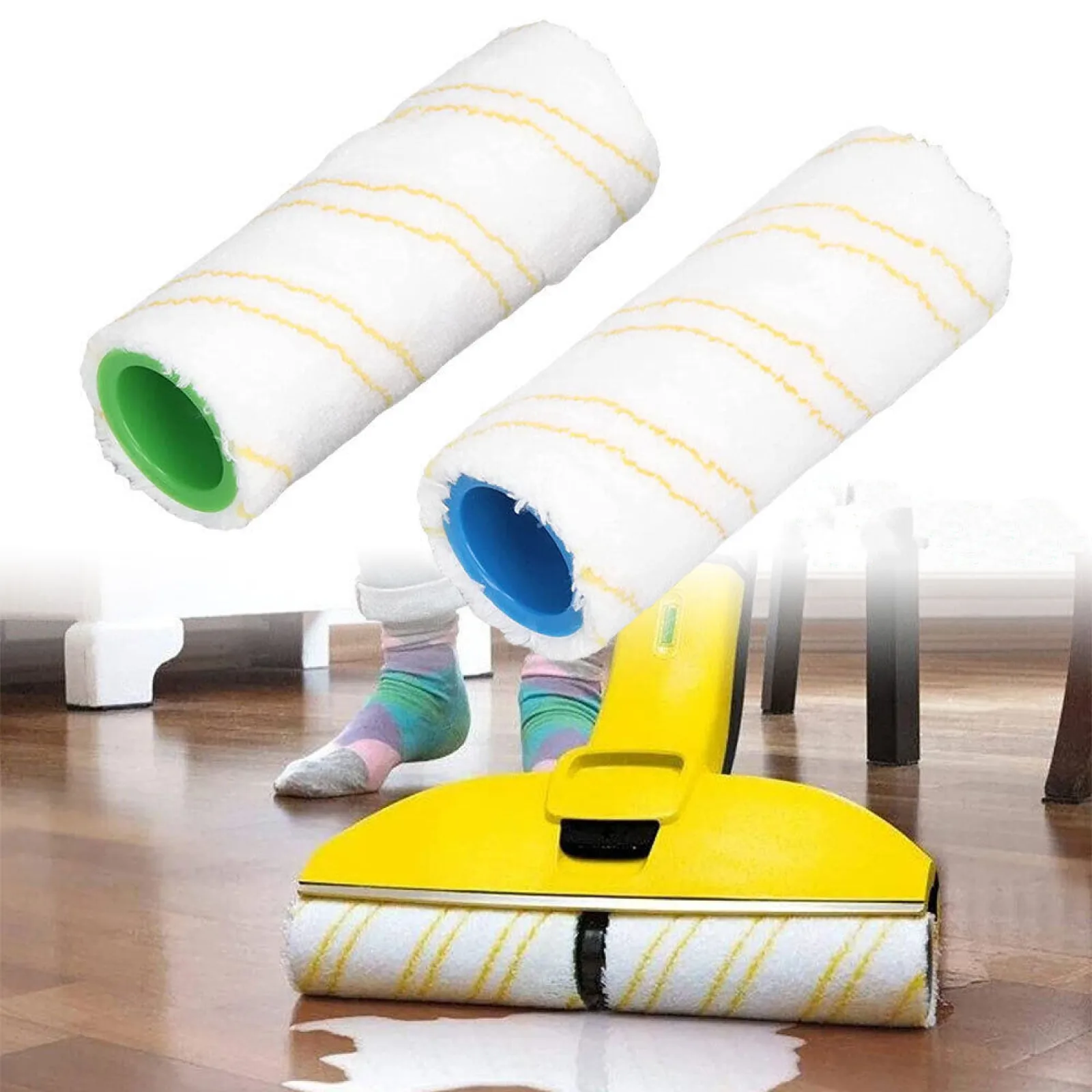 

2Pc For Karcher FC7 FC5 FC3 Microfiber Rollers Wet Dry Hard Floors Cleanner Soft Roller Kit For Cleaning Mopping Robot Accessory