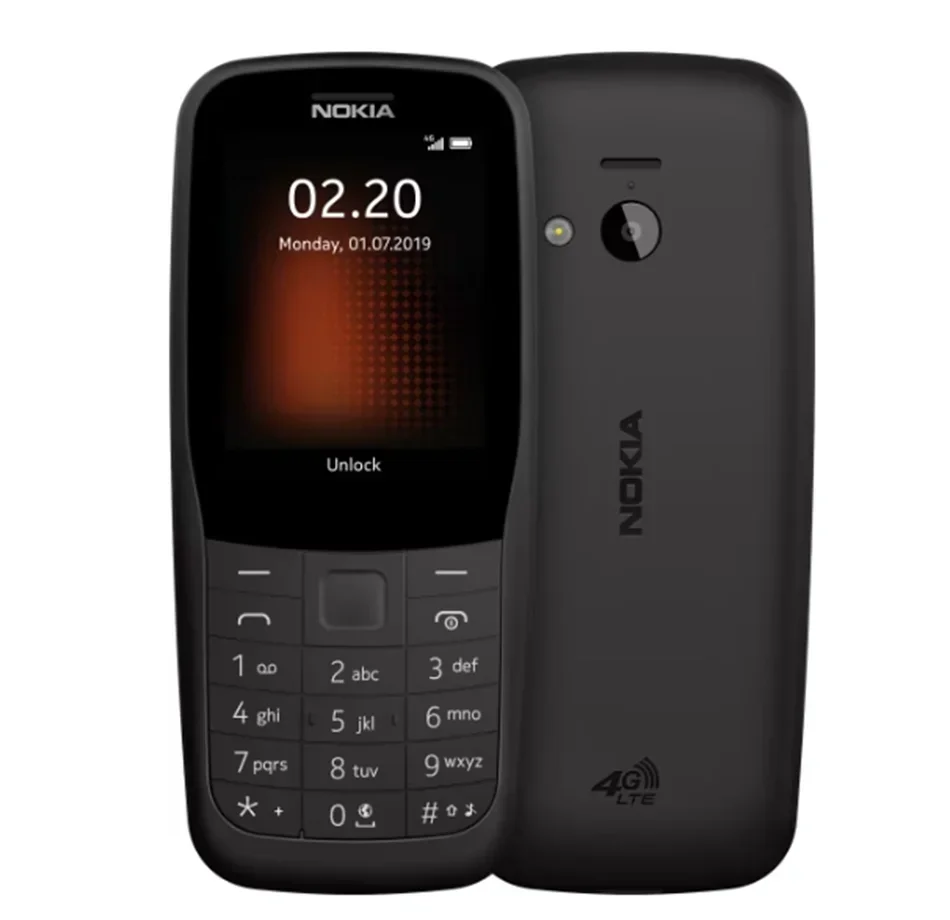 Original 220 4G Dual SIM Mobile Cell Phone 2.4" FM Bluetooth Hebrew Arabic Keyboard long standby Unlocked used phone 3