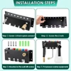 Pressure Washer Gun Holder Fit 1/4 Quick Connector 7 Holes Washer Nozzle Telescopic Rod Storage Rack Wall Mounted Storage Rack 5