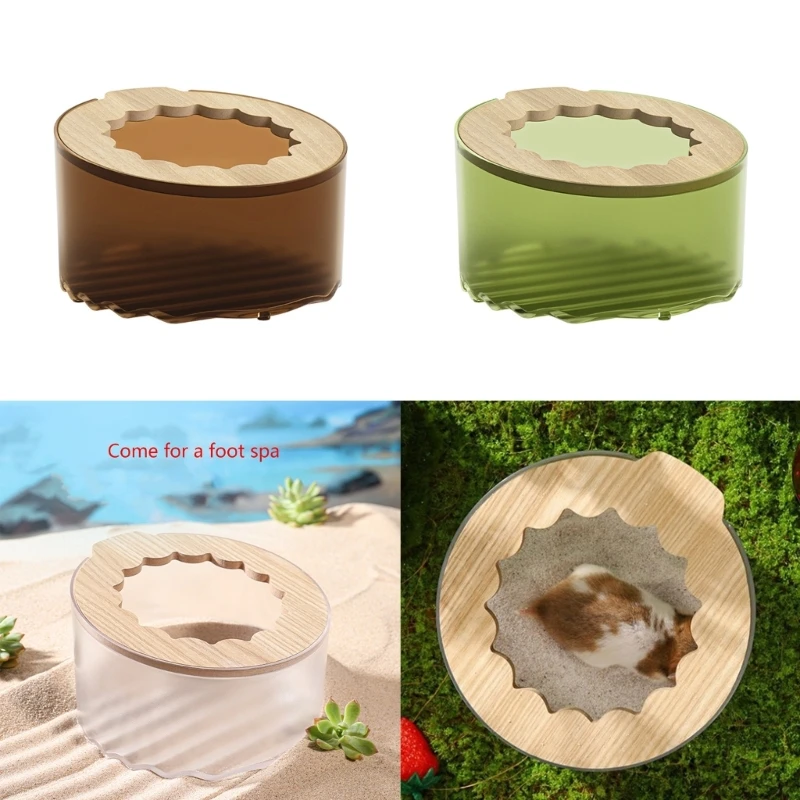 

Elegant Hamster Bathtub Box Small Pet Animals Cage Accessories Elegant Floral Animal Cage Sand Bath Drop Shipping
