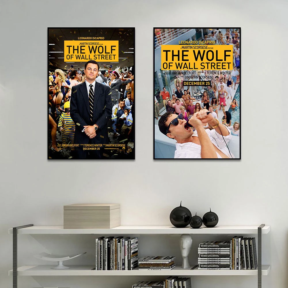 The Wolf Of Wall Street 2013 Online Subtitrat In Romana Film Der Wolf von der Wall Street Leinwand Malerei Leonardo Dicaprio  Motivation Zitat Poster Büro Wand Art Home Decora Bilder| | - AliExpress