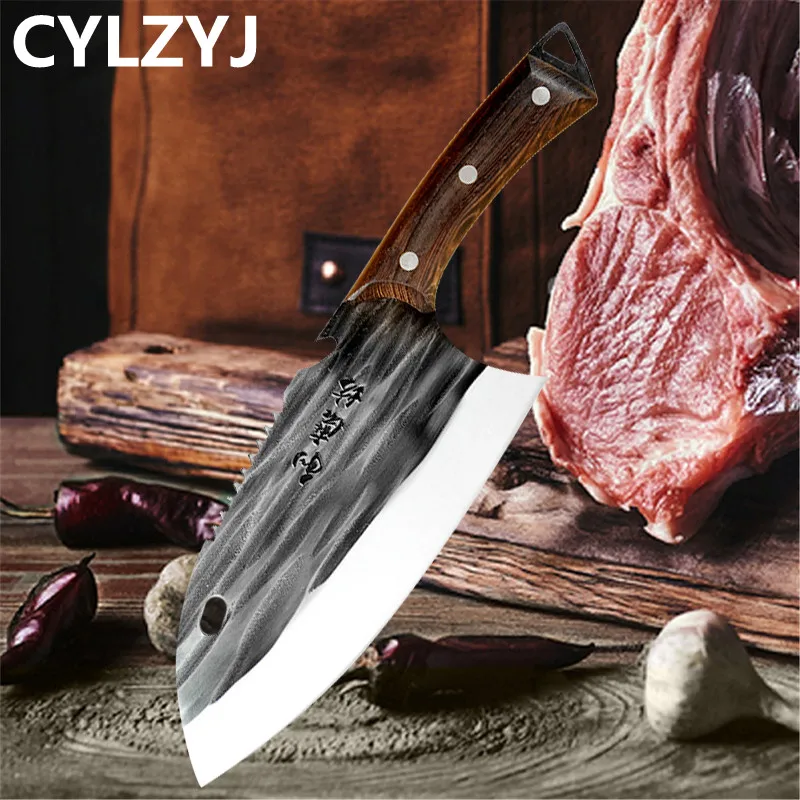 Knives Vector Butcher Meat Knife Set Chef Cutting With Kitchen