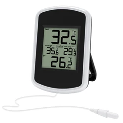 Waterproof Digital Thermometer with 2m Probe & LCD Display (For Celsius)