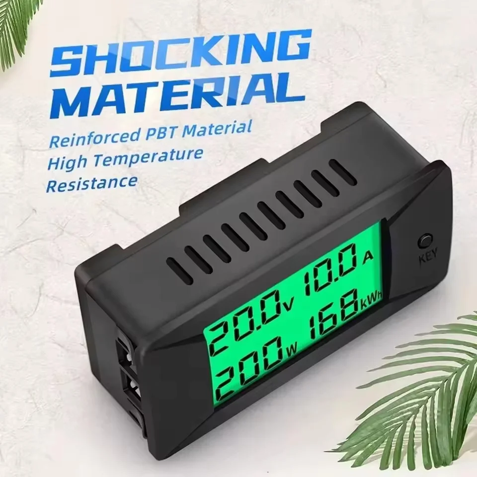 PZEM-025 Newest 0-300v 100A Shunt Bulit-in DC Digital Bidirectional Ammeter Voltmeter Power Energy Watt Meter Voltage Meter voltage tester voltage gauge