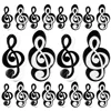 20 Pcs Cute Small Erasers Music Note Pencils for Kids Mini Bulk Students Classroom Symbol 4