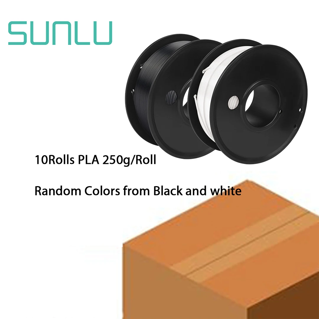 SUNLU 0.25KG Filament PLA/PLAmeta 3D Printer Refill 1.75mm No Bubble Eco-Friendly Odorless Good Toughness