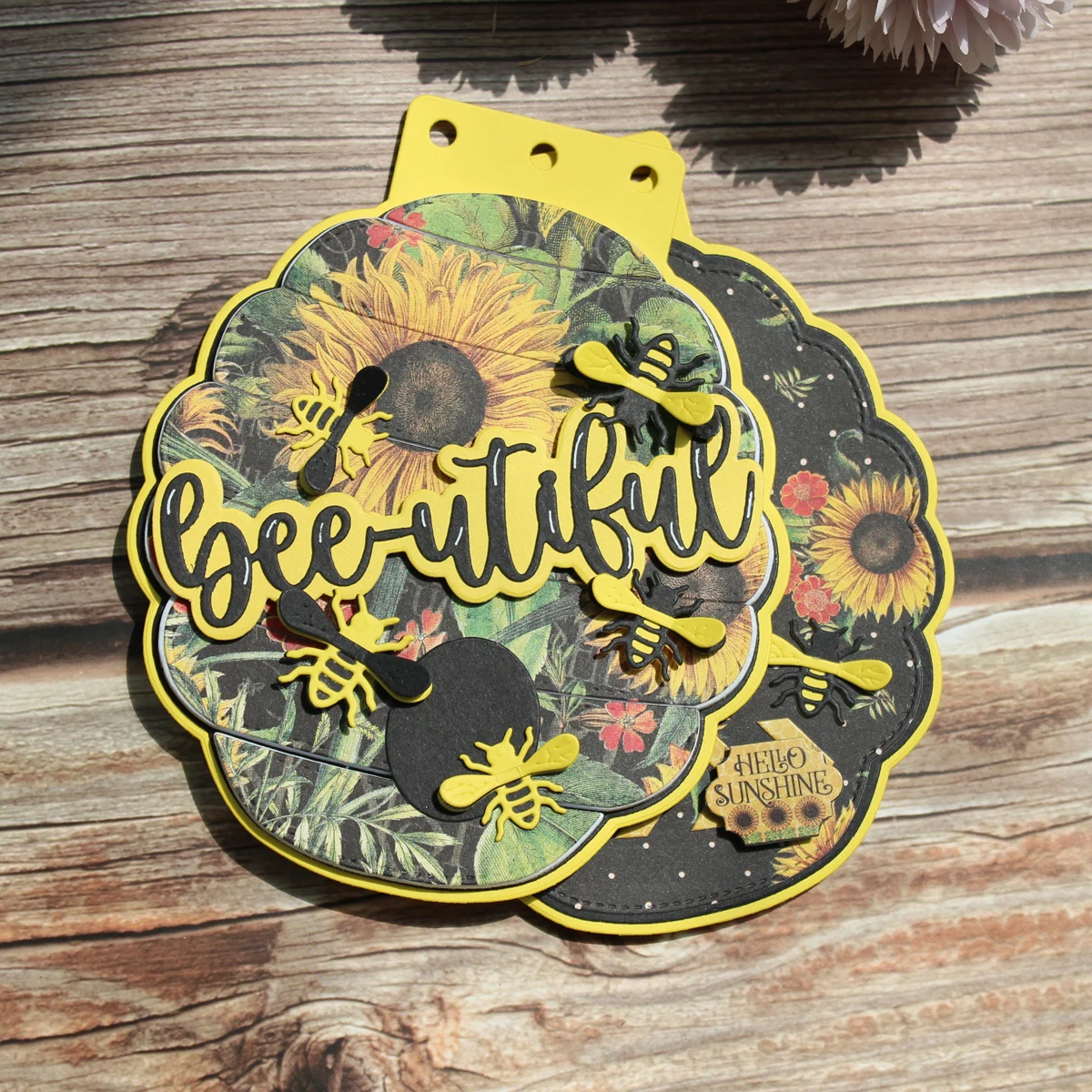 KSCRAFT 벌집 미니 앨범 금속 절단 다이 스텐실 DIY 스크랩북 장식 엠보싱 DIY 종이 카드