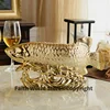 34CM large HOME OFFICE Company SHOP ROOM TOP COOL Efficacious Talisman Recruit money Arowana Golden Fish FENG SHUI lucky statue 1