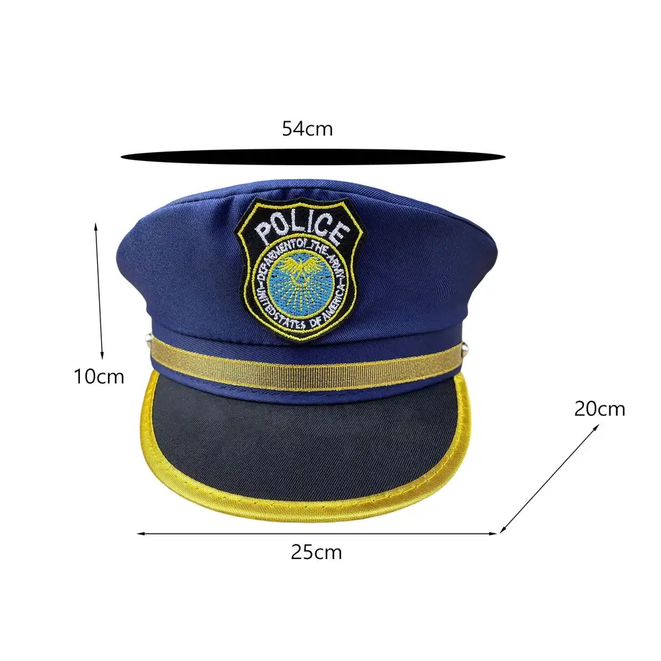 Gorro De Policía Infantil Con Visera Y Chapa Metálica – Disfraz Para Niñas Y Niños, Ideal Para Fiestas Temáticas, Carnaval Y Juegos De Roles De Seguridad