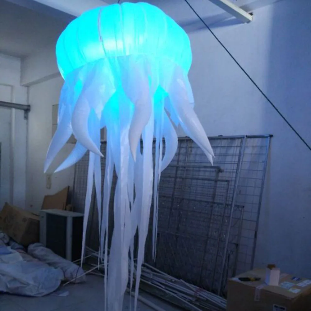 Giant Inflatable Led Jellyfish Hanging Lighting Medusa Balloon Inflatable Octopus Tentacles For Party Decoration 2