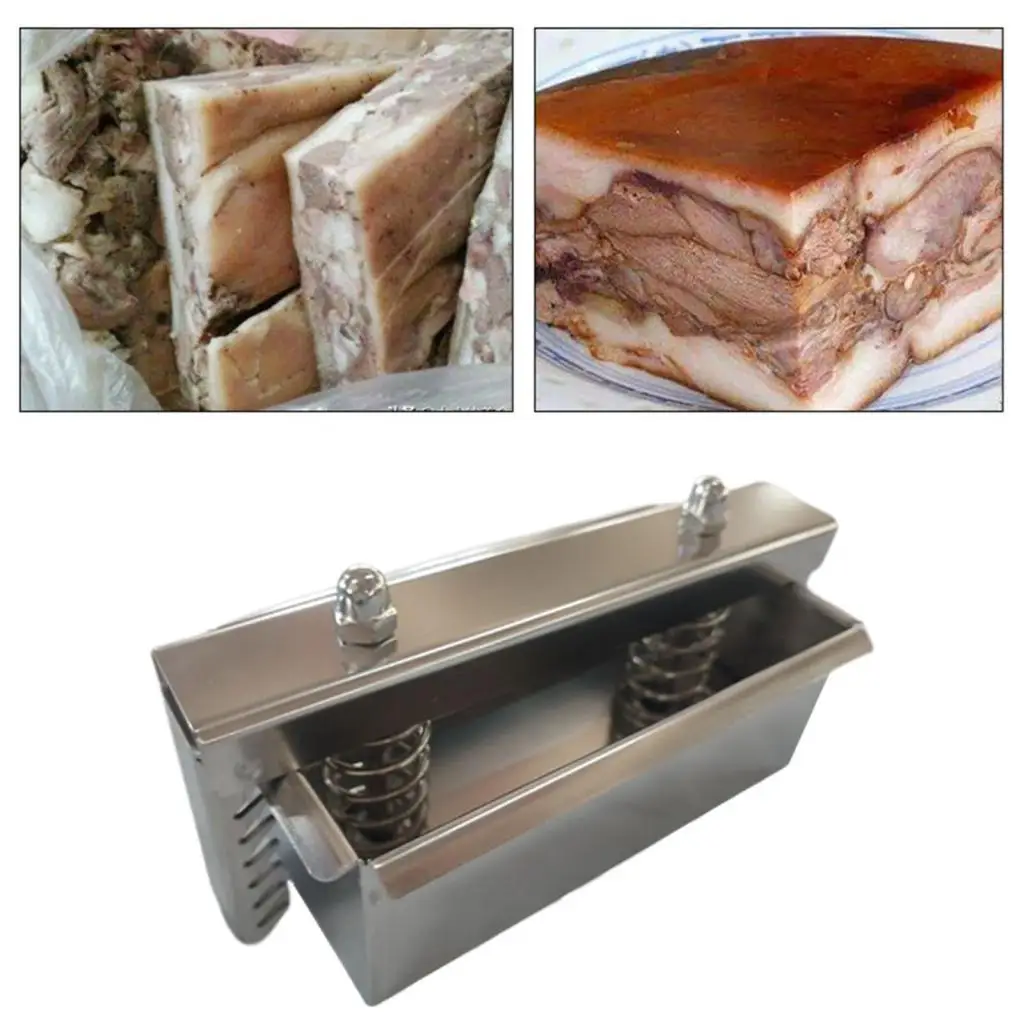 Meats Press Press Tool Rectangle Kitchen Tool Manual Forming Meat Pressing Maker for Commercial Homemade Beef Brick