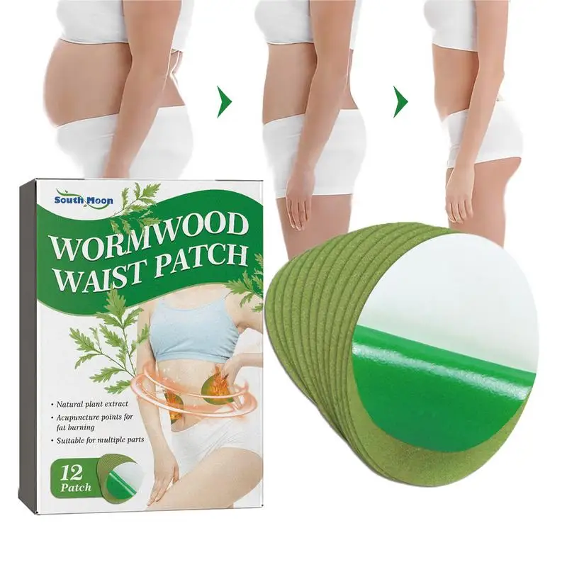 

12pcs Wormwood Waist Slimming Patch Natural Herbal Weight Loss Medicine Plaster Slim Waist Belly Burning Fat Sticker