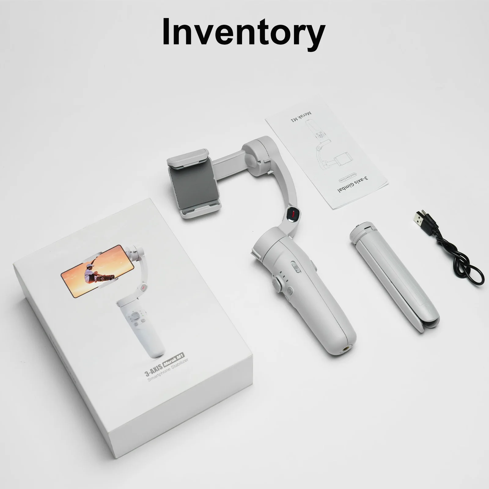 M1 Selfie Stick Handheld Record Vlog Gimbal Holder Shake Video Record 3-Axis Stabilizer For iPhone Android Mobile Phone Video