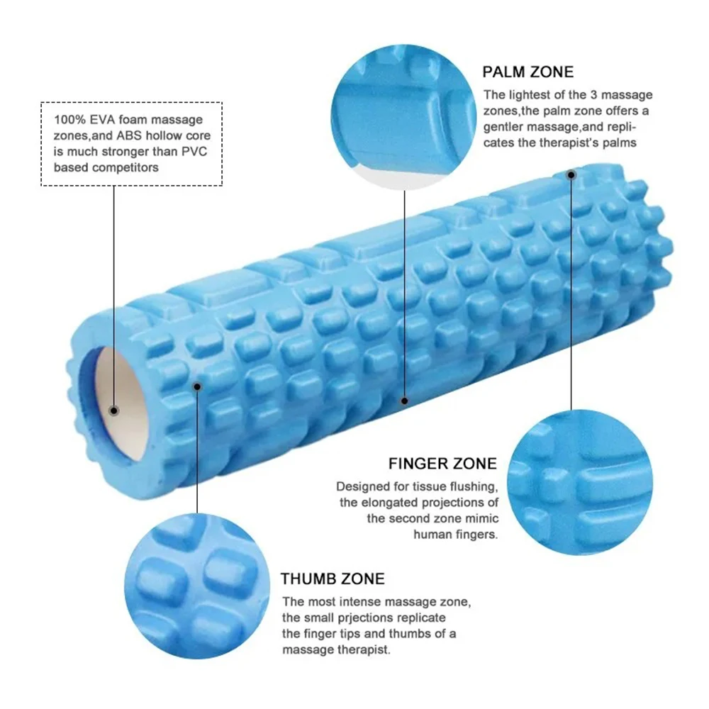 26/33cm Yoga Column Foam Fitness Pilates Back Muscle Massage Roller Gym Home Myofascial Release The Grid Body Relaxation foam roller
