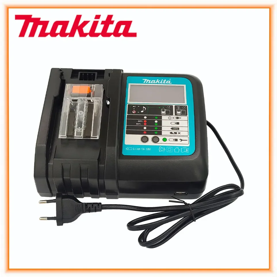 

18VRC Battery Charger Makita 3A 6A 14.4V 18V Bl1830 Bl1430 BL1860 BL1890 Tool Power Charger USB Prot 18VRF Cooling Fan