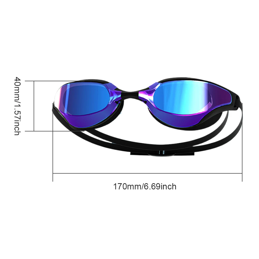 Professional Swim Glasses Anti-Fog Swim Sports Eyewear Adjustable Wide View Swim Goggles UV Protection for Women Men 6