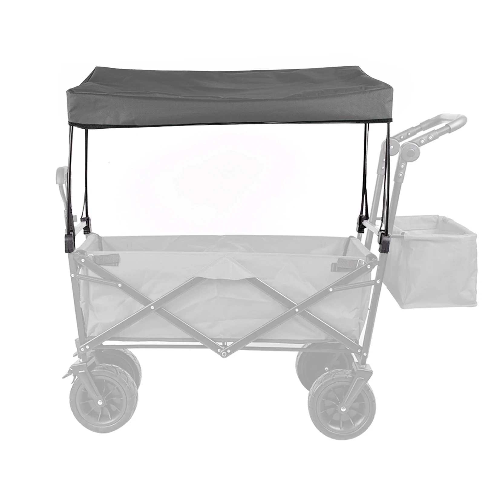 Wagon Shade Stroller Canopy Attachment For Folding Trolley Cart Sun Shade Cover Water-resistant 480g Practical