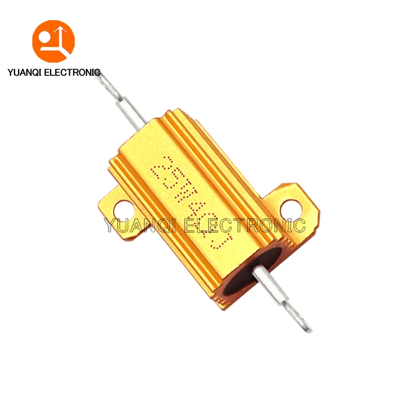 25W RX24 Aluminum Power Metal Shell Case Wirewound Resistor 0.01R-30K 0.05R 0.15R 1R 2R 4R 5R 6R 8R 10R 50R 250R 500R 1K ohm wirewound resistor