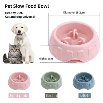 Non-Slip Slow Feeder Dog Bowl Anti-Choke Anti-Tip Pet Bowl for Small Medium Dogs Home Use 1