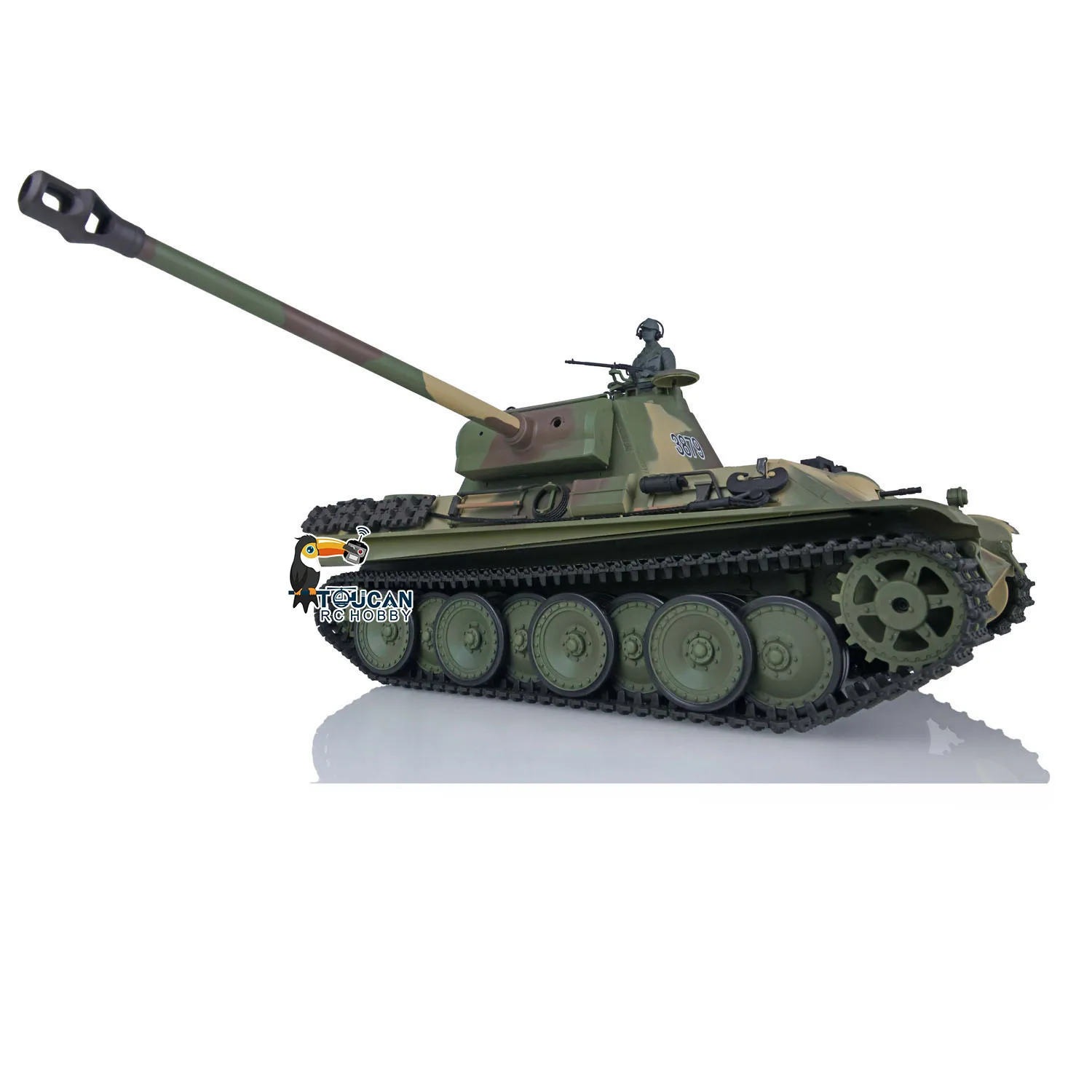 2.4G Heng Long 1/16 스케일 RC 탱크 7.0 플라스틱 3879 독일 팬더 G RTR 모델 선물용TH17485-SMT4