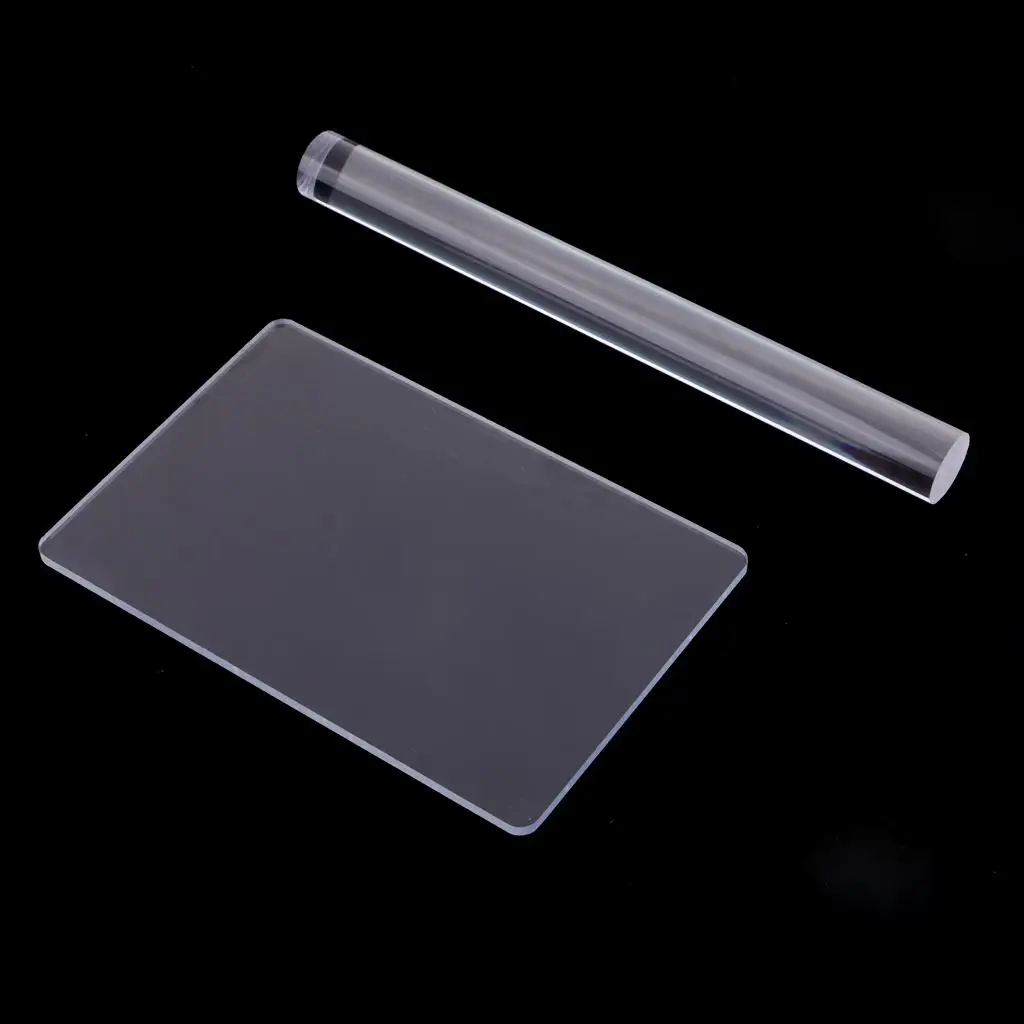 Acrylic Clay Roller with Acrylic Sheet Non-Stick Rollers for Shaping and Sculpting 2pcs Polymer Tool polymer clay tools clay sculpting tools clay craft tool
