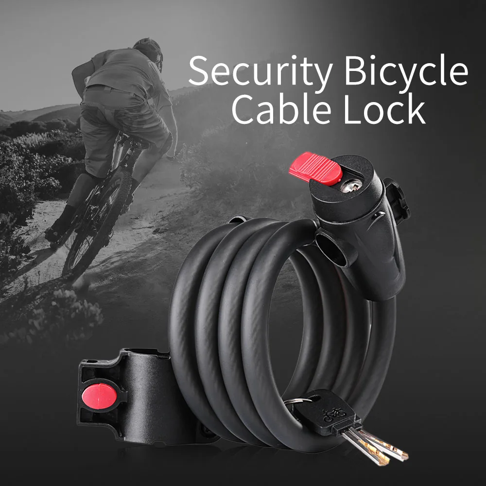 1.8m Bicycle Cable Lock Versatile Heavy Duty Anti-theft Security Cable Lock for MTB Electrical Motorbike