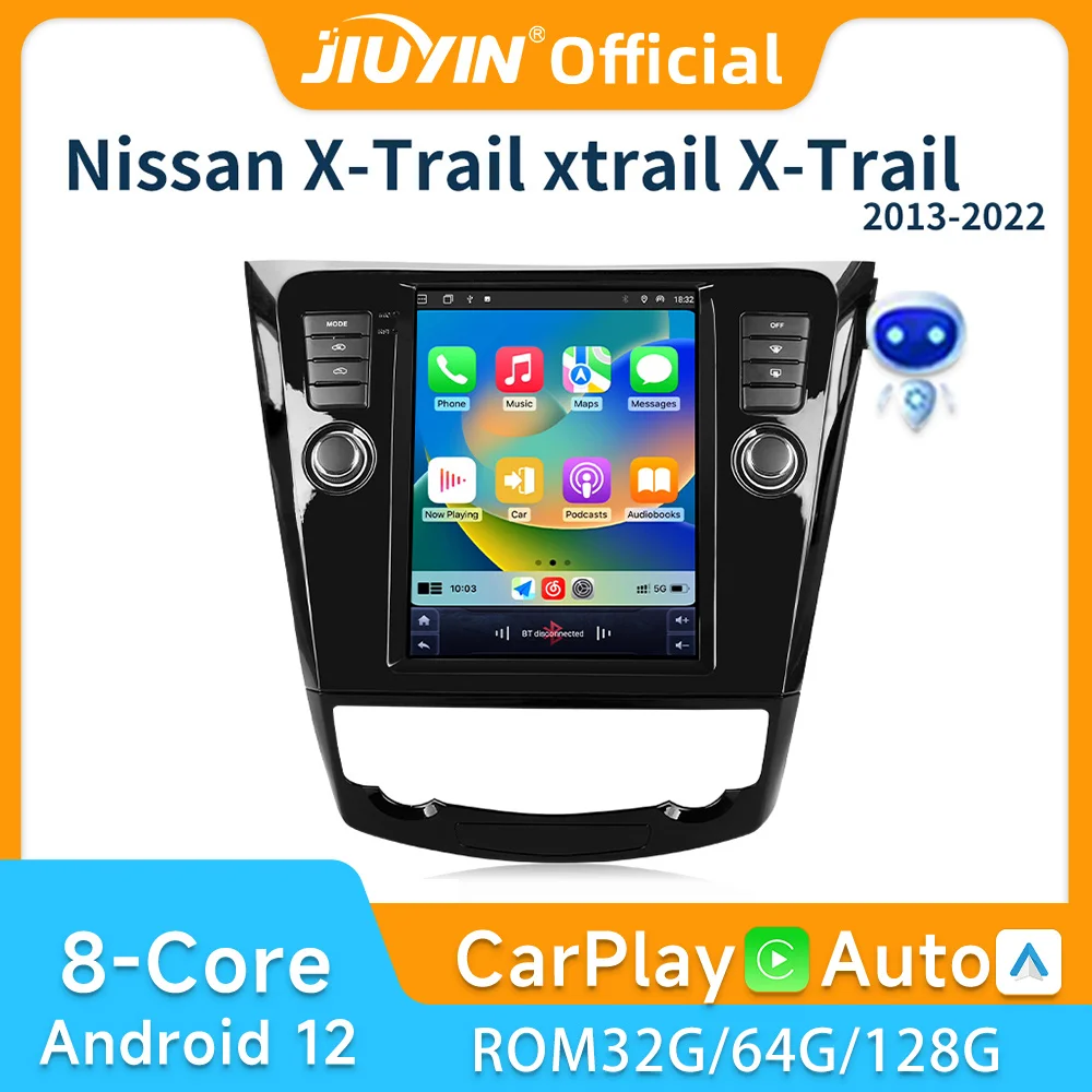 

JIUYIN Android Car Stereo Radio For Nissan X-Trail Xtrail-Trail 2013-2022 Multimedia Player GPS 2din Carplay Auto DVD 4G WIFI