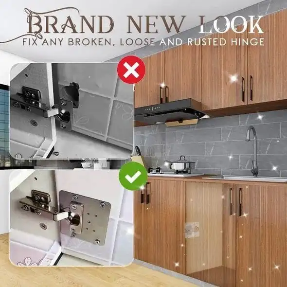 Hinge Repair Kit Hinge Side Plate Repair Piece Bracket Cabinet Hinges Plate Stainless Steel for Kitchen Cupboard Door