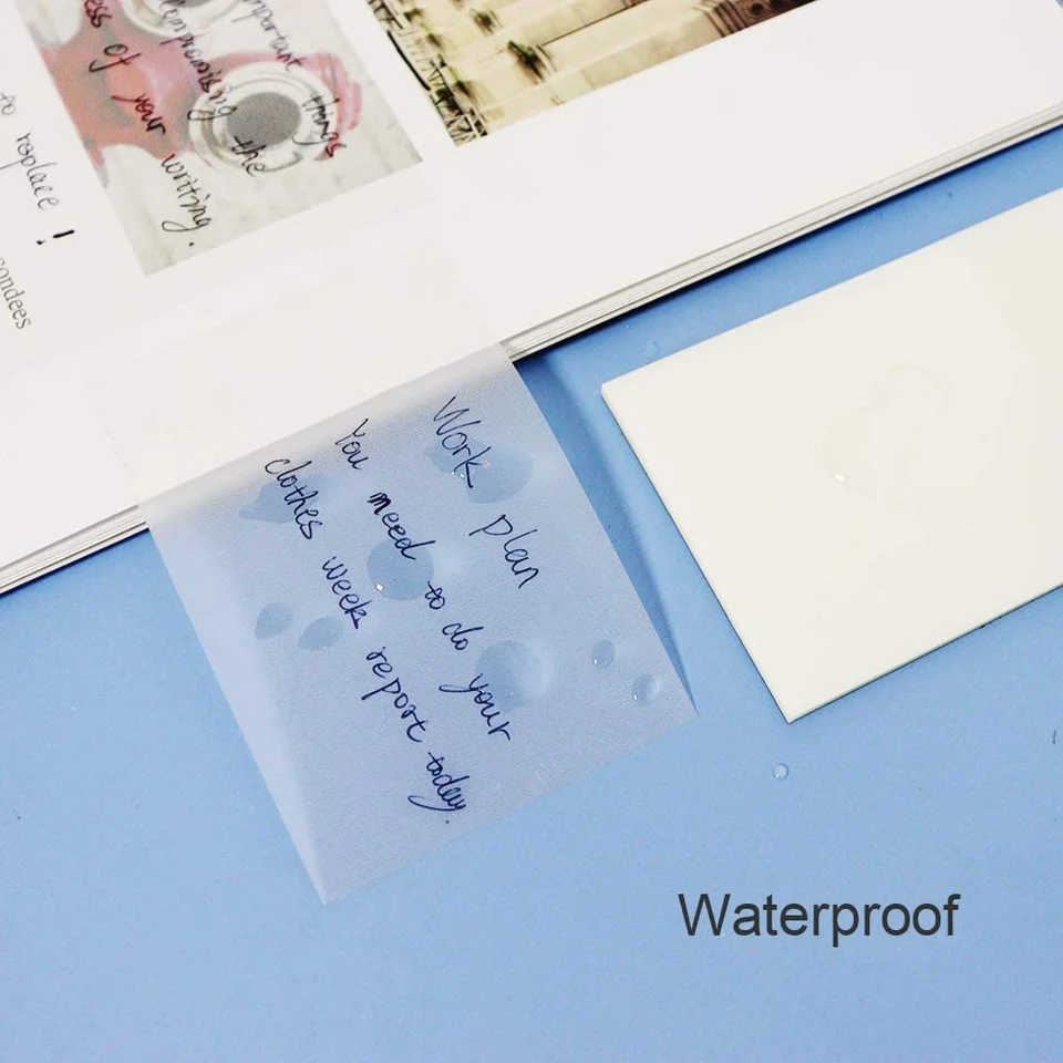 600 Sheets Clear Sticky Notes - 3x3 & 4x3 Inch Translucent PET Memo Pads For Office, School, Or Home