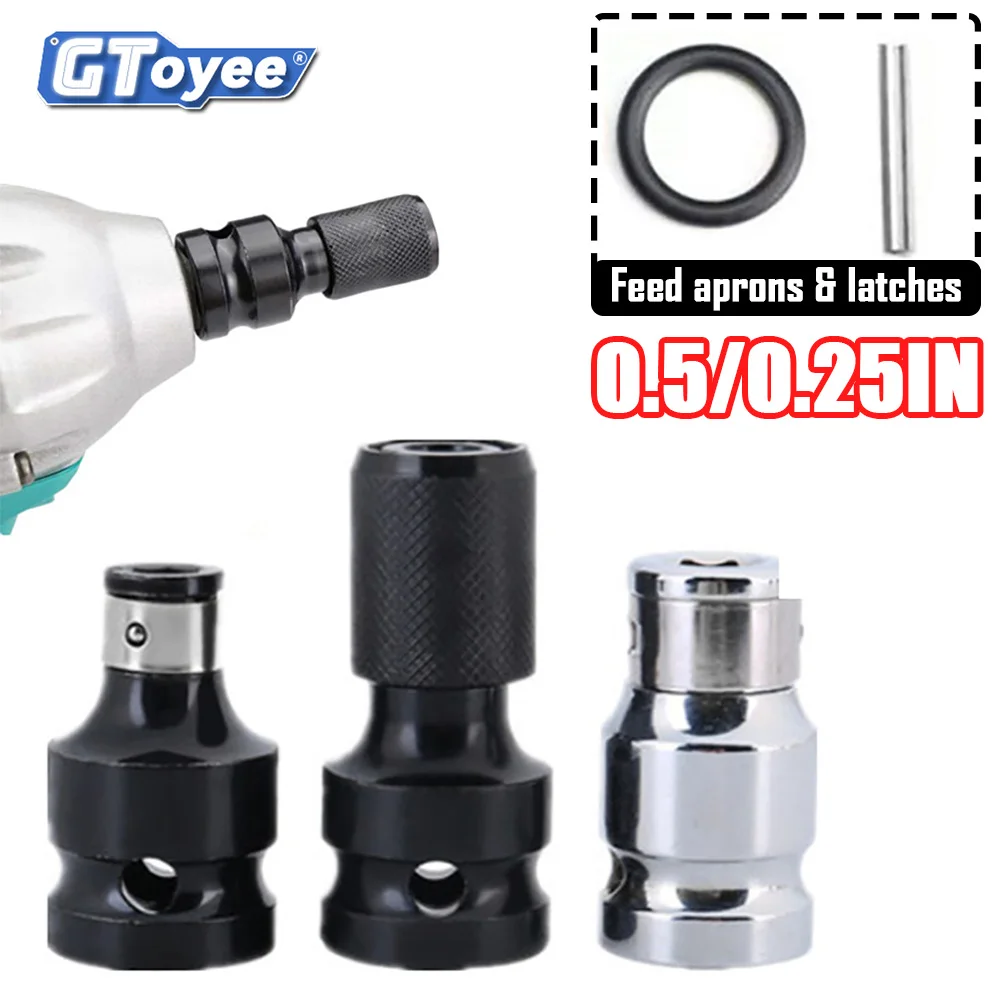 1/2" Drive 1/4" Hex Converter Ratchet Wrench Socket Adapter Shank Drill