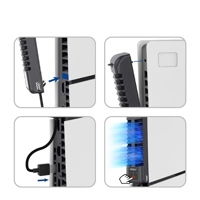 콘솔 쿨러 냉각 부품, 고성능 냉각 선풍기, LED 조명, USB 2.0 연결, 디지털 에디션용 조용한 작동