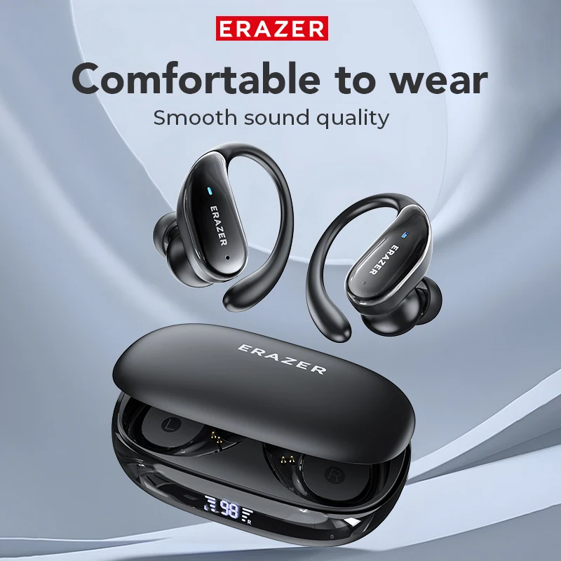 레노버 XT80 스포츠 무선 헤드폰, 버튼 제어, LED 전원 디스플레이, Hifi 스테레오 사운드